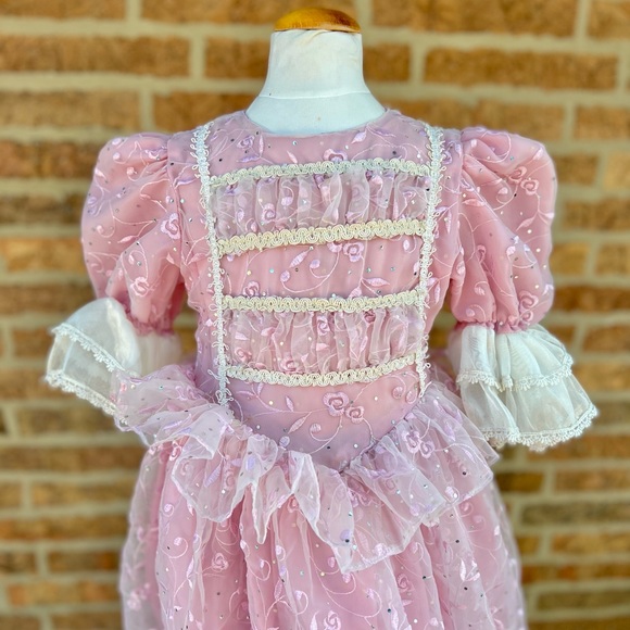 Princess Pink Poofy Dress, Marie Antoinette, Hamilton, Sz 4, Fancy Historical - Picture 7 of 13